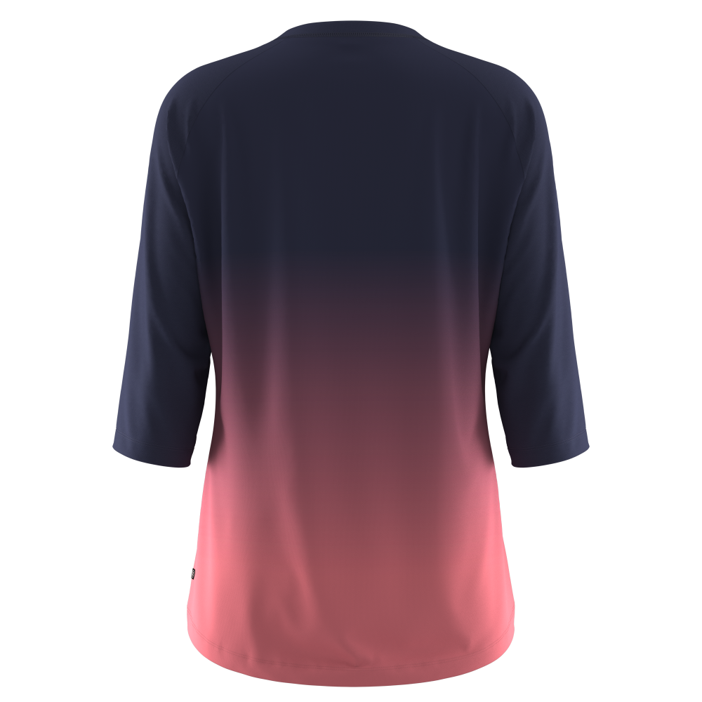 ladies mountain bike top in pink and blue