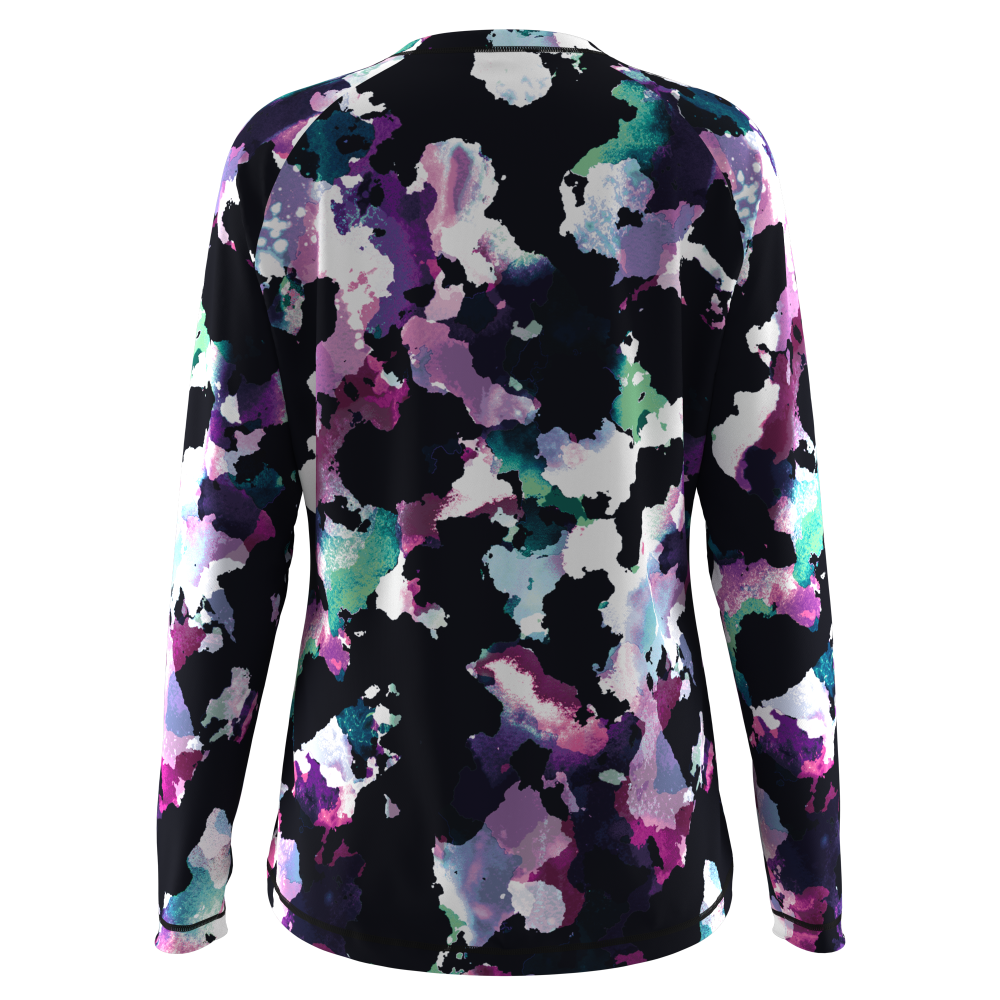 ladies mtb top in colourful print