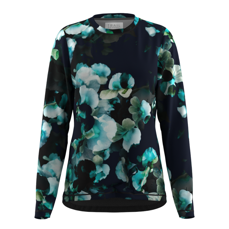 ladies mtb jersey in large floral print