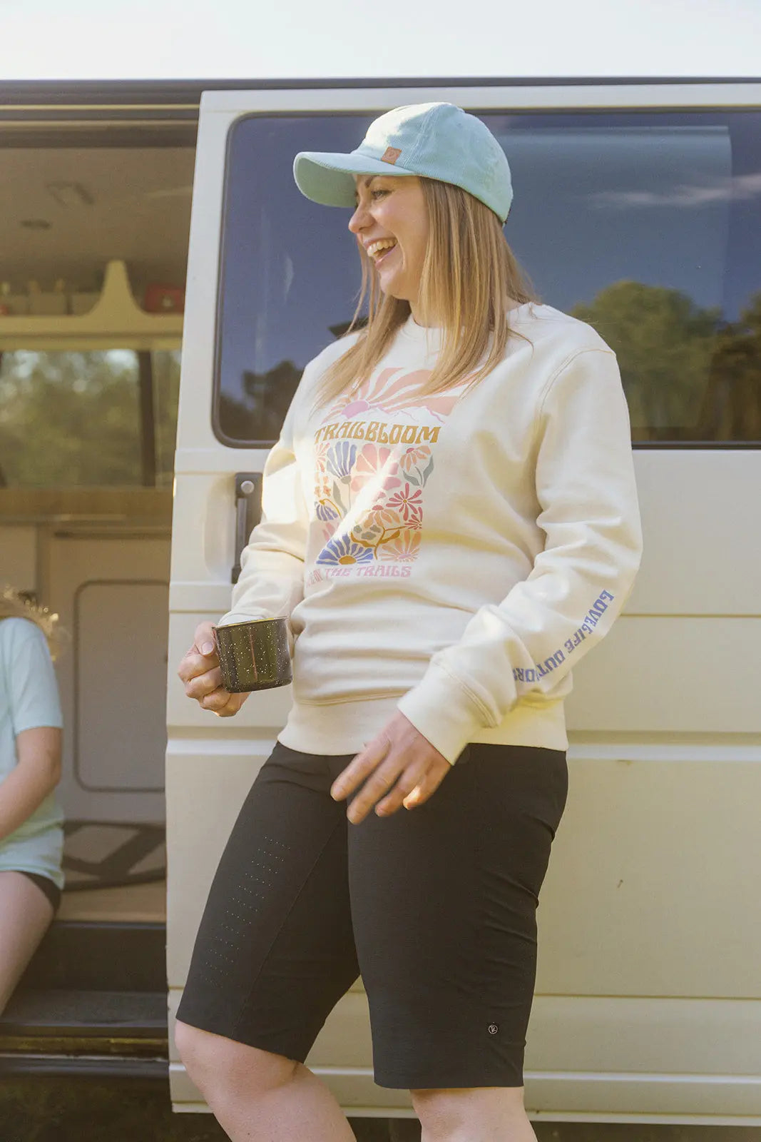 ladies casual sweater and cap