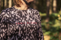 Ladies MTB Jersey - Monochrome Dash Print Long Sleeve - PRE-ORDER