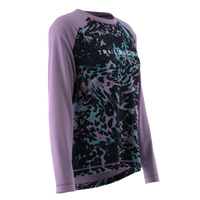 Ladies MTB Jersey - Lilac and Black Animal Print - PRE-ORDER