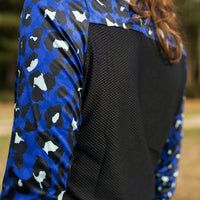 Ladies MTB Jersey Blue Animal Print back