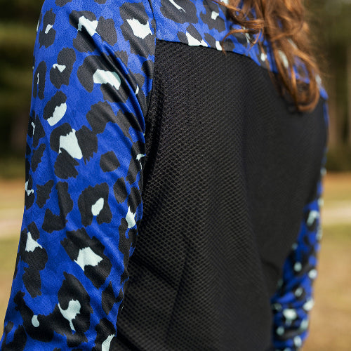 Ladies MTB Jersey Blue Animal Print back