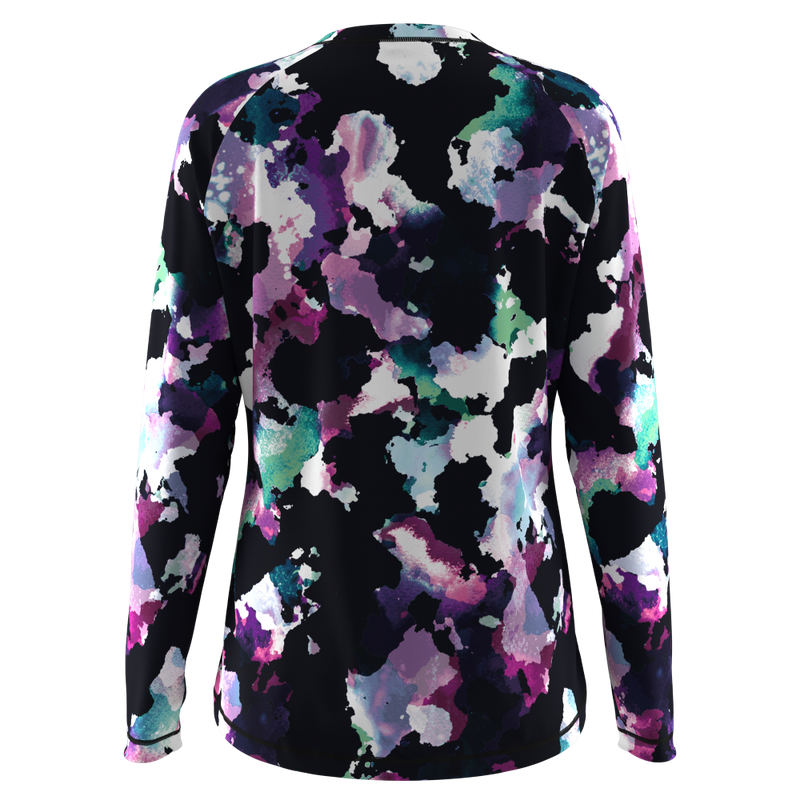 ladies mtb top in colourful print