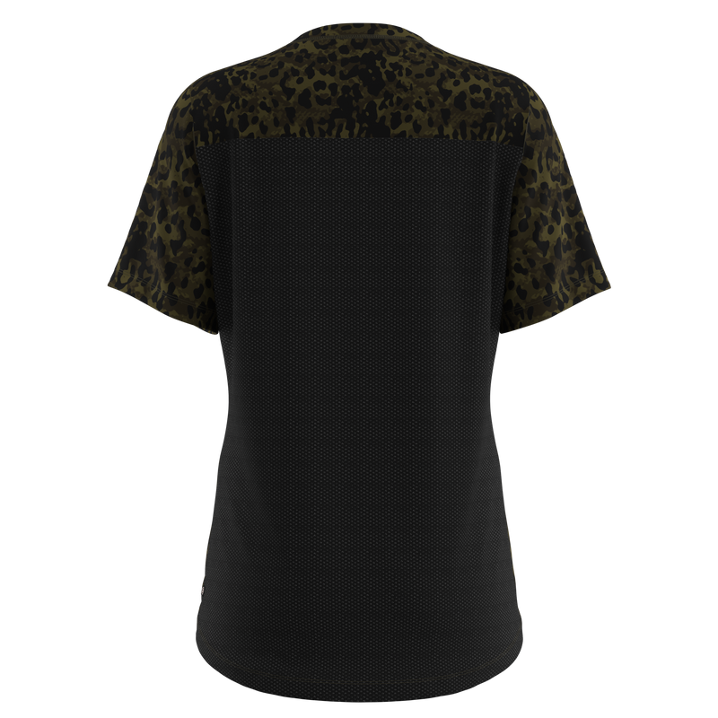 ladies MTB jersey short sleeve in khaki animal print