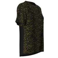 womens MTB top short sleeve in khaki leopard print