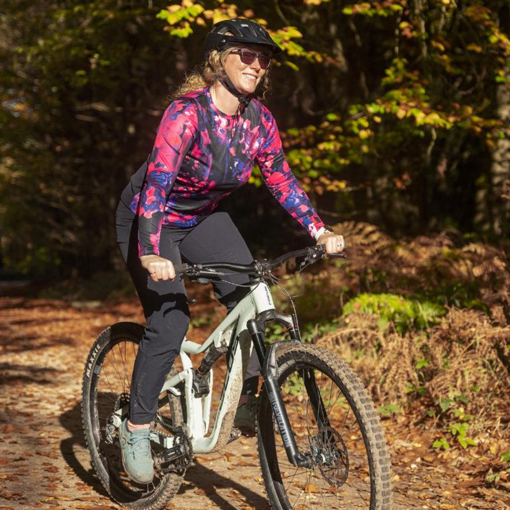 Ladies Hydrangea Print MTB Long Sleeve Jersey – Trailbloom