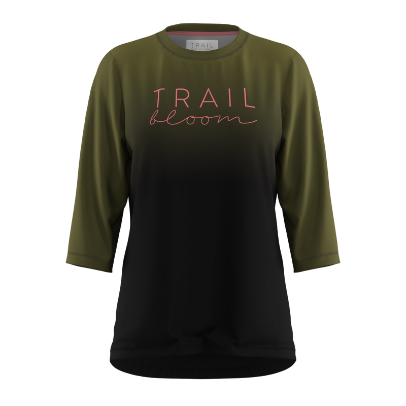 ladies MTB jersey in khaki and black