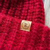 warm red hat for winter adventures