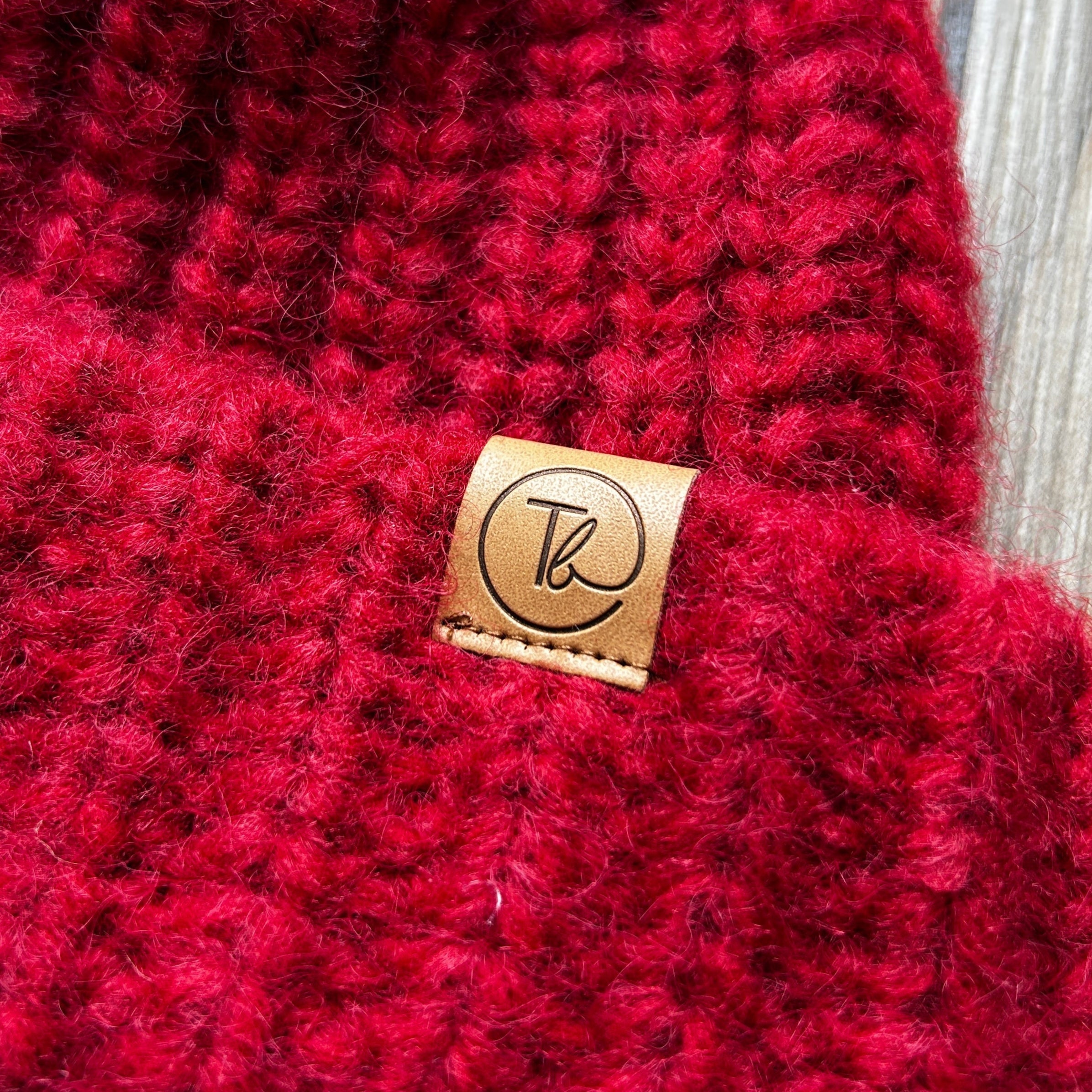 warm red hat for winter adventures